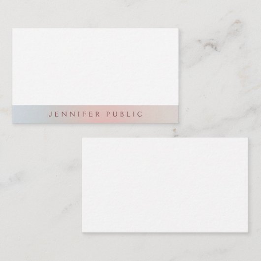 Elegant kleuren Moderne Minimale Sjabloon Eenvoudi (Voorkant / Achterkant)