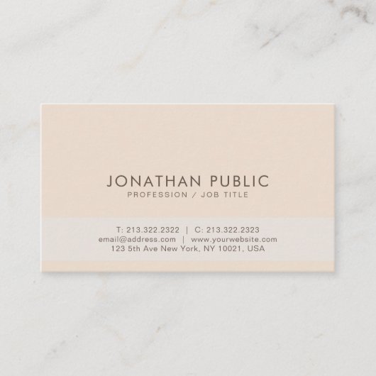 Elegant kleuren Moderne, stijlvolle Sjabloon Profe Visitekaartje (Voorkant)