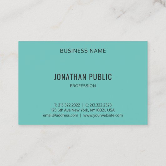 Elegant kleuren Oranje rood blauw, eenvoudig Visitekaartje (Achterkant)