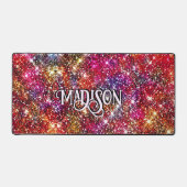 Elegant kleurig faux Glitter monogram Bureaumat (Voorkant)