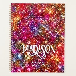 Elegant kleurig faux Glitter monogram Planner