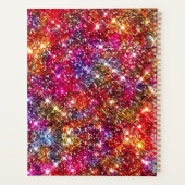 Elegant kleurig faux Glitter monogram Planner (Achterkant)