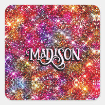 Elegant kleurig faux Glitter monogram