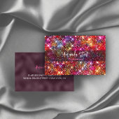 Elegant kleurig faux Glitter monogram Visitekaartje