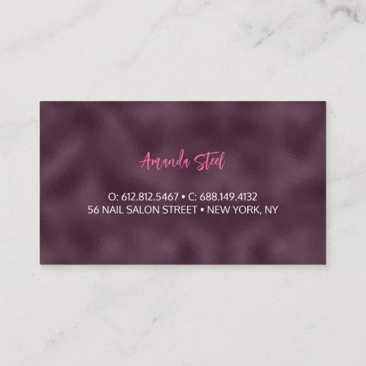 Elegant kleurig faux Glitter monogram Visitekaartje (Achterkant)