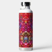 Elegant kleurig faux Glitter monogram Waterfles (Rechts)