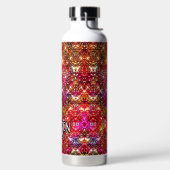 Elegant kleurig faux Glitter monogram Waterfles (Links)