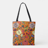 Elegant kleurig fruitpatroon l Citrus l Sinaasappe Tote Bag (Achterkant)