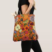Elegant kleurig fruitpatroon l Citrus l Sinaasappe Tote Bag (Dichtbij)