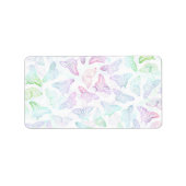 Elegant kleurig glitter Butterfly-ontwerp Etiket (Voorkant)