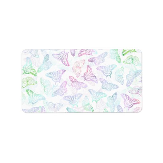 Elegant kleurig glitter Butterfly-ontwerp Etiket (Voorkant)