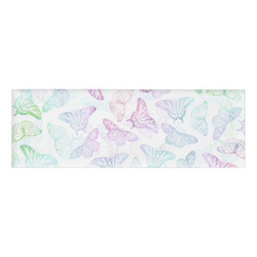 Elegant kleurig glitter Butterfly-ontwerp Naambadge (Voorkant)