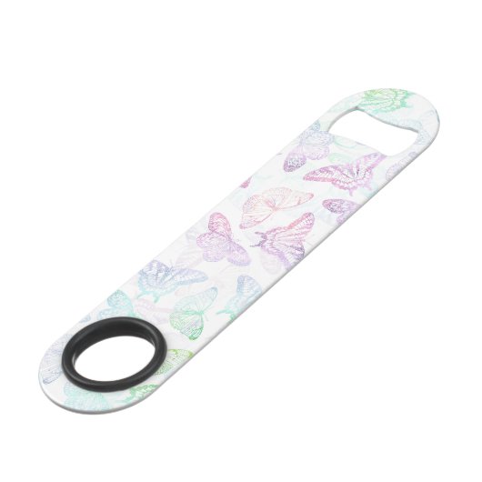 Elegant kleurig glitter Butterfly-ontwerp Speed Flessenopener (Achterkant Gekanteld)