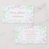 Elegant kleurig glitter Butterfly-ontwerp Visitekaartje (Voorkant / Achterkant)