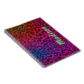 Elegant kleurig glitter, dierlijk monogram notitieboek (Rechterzijde)