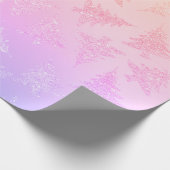 Elegant kleurig holografisch kerstpatroon cadeaupapier (Hoek)