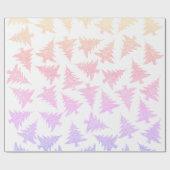 Elegant kleurig holografisch kerstpatroon cadeaupapier (Vlak)