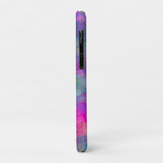 Elegant kleurig marmer monogram Case-Mate iPhone case (Achterkant/links)