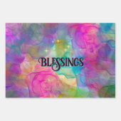 Elegant kleurig marmer monogram inpakpapier vel (Voorkant 2)