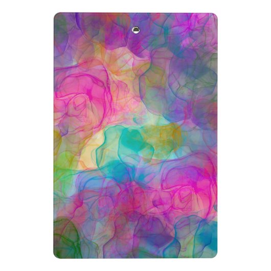 Elegant kleurig marmer monogram mini klembord (Achterkant)