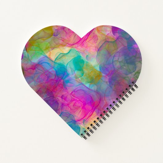 Elegant kleurig marmer monogram notitieboek (Achterkant)