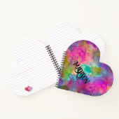 Elegant kleurig marmer monogram notitieboek (Binnen)