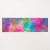 Elegant kleurig marmer monogram yogamat (Achterkant (horizontaal))