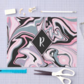 Elegant kleurig marmer roze paars blauw tissuepapier (Craft)