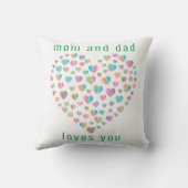 Elegant kleurig ontwerp van het kunststofpatroon kussen (Achterkant)