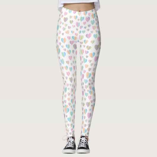 Elegant kleurig ontwerp van het kunststofpatroon leggings (Voorkant)