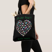 Elegant kleurig ontwerp van het kunststofpatroon tote bag (Dichtbij)