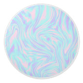 elegant kleurig roze blauw paars witte marmer keramische knop (Voorkant)