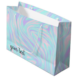 elegant kleurig roze blauw paars witte marmer large cadeautasje