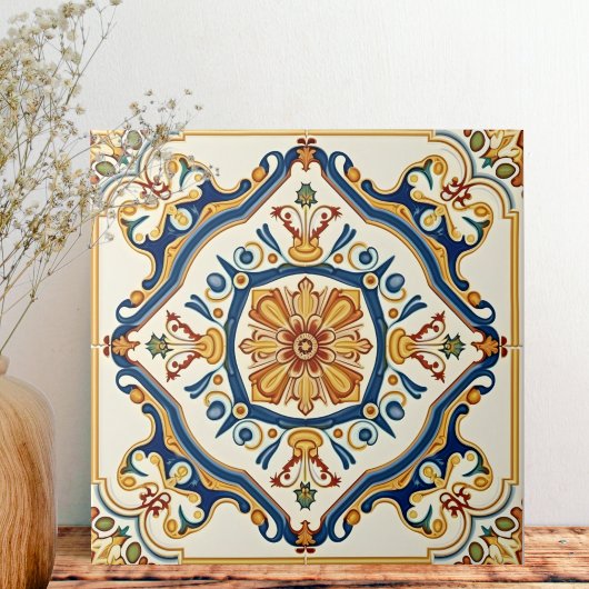 Elegant  Kleurig Spaans Tegeltje