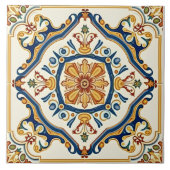 Elegant  Kleurig Spaans Tegeltje (Voorkant)