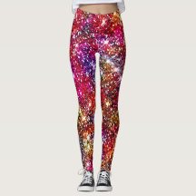 Elegant kleurige faux Glitter monogram Leggings