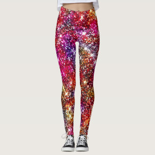 Elegant kleurige faux Glitter monogram Leggings