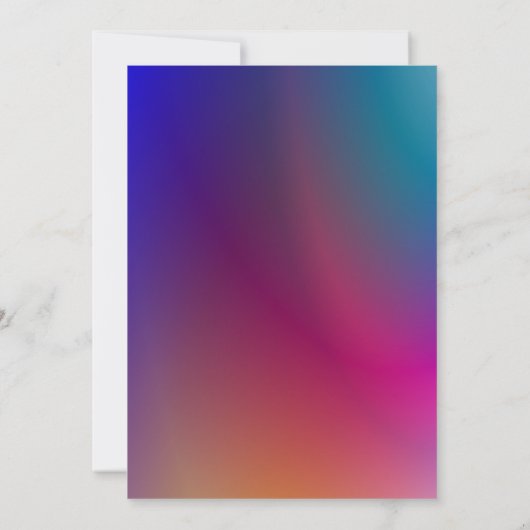 Elegant kleurige neonkleuren Weddenschap Kaart (Achterkant)