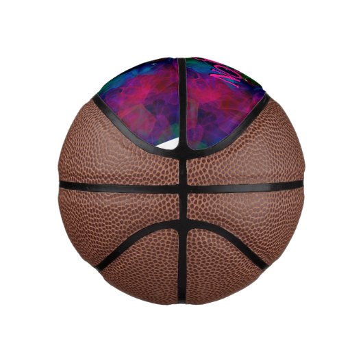 Elegant kleurige sparren rookmonogram basketbal (Rechts)