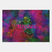 Elegant kleurige sparren rookmonogram inpakpapier vel (Voorkant 2)