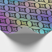 Elegant Kleurrijk Abstract Bloemencirkels Patroon Cadeaupapier (Hoek)