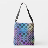 Elegant Kleurrijk Abstract Bloemencirkels Patroon Crossbody Tas (Achterkant)