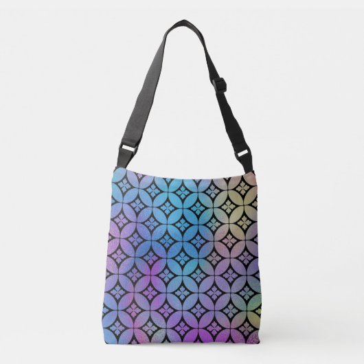Elegant Kleurrijk Abstract Bloemencirkels Patroon Crossbody Tas (Voorkant)