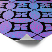 Elegant Kleurrijk Abstract Bloemencirkels Patroon Poster (Hoek)