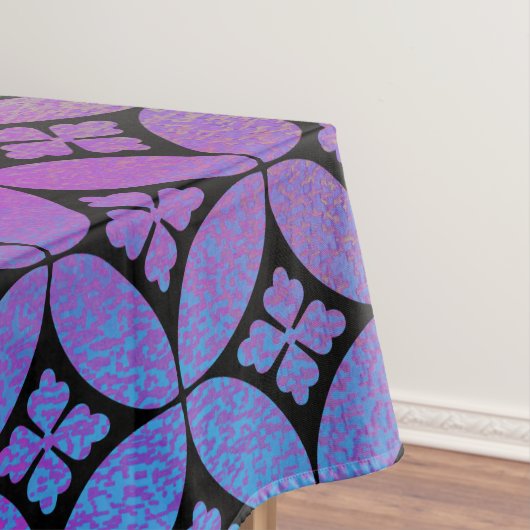 Elegant Kleurrijk Abstract Bloemencirkels Patroon Tafelkleed (Voorbeeld)