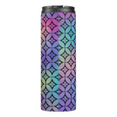 Elegant Kleurrijk Abstract Bloemencirkels Patroon Thermosbeker (Achterkant)
