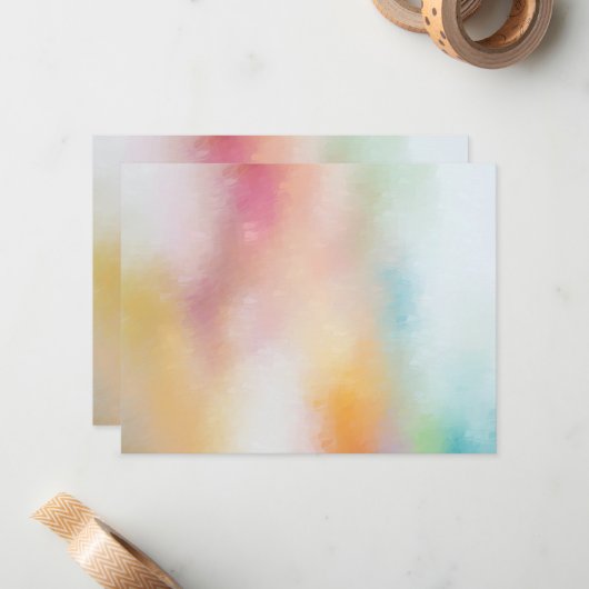 Elegant kleurrijk Abstract kunstmatig, modern Notitiekaartje (Voorkant / Achterkant in situ)
