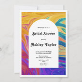 Elegant kleurrijk Abstract modern Vrijgezellenfees Kaart (Voorkant)