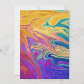 Elegant kleurrijk Abstract schilderen Modern Weddi Kaart (Achterkant)