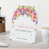Elegant Kleurrijk Bloemen Advies Reclamebord Met Voetstuk (Insitu)